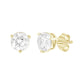 14k Yellow Gold 3 Carat Round Lab Diamond Earrings - Color D-F, Clarity VS+