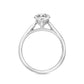 2.00 Carat Oval Lab Diamond Engagement Ring , set in 14k White Gold