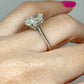 2.00 Carat Oval Lab Diamond Engagement Ring , set in 14k White Gold