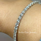 14k White Gold 7 Carat Lab Diamond Bracelet