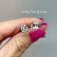 14k White Gold 1.50 Carat Emerald Cut Lab Diamond Solitaire Earrings