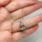 Size .50 - 3.00 Carat Emerald Cut Lab Diamond Solitaire Pendant in 14k White Gold