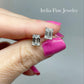 .50 to 3.00 Carat Emerald Cut Lab Diamond Stud Earring set in 14k