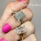 18k Gold Custom Setting with 5.04 Carat Emarald Cut Lab Diamond GIA