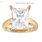 18k Gold Custom Setting with 5.04 Carat Emarald Cut Lab Diamond GIA