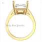 18k Gold Custom Setting with 5.04 Carat Emarald Cut Lab Diamond GIA