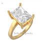 18k Gold Custom Setting with 5.04 Carat Emarald Cut Lab Diamond GIA