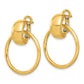  Circle Dangle Earrings with Omega Backs