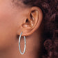 14k Gold Polished Lightweight Large Diamond-cut Tube Hoop Earrings - Metal Options 14k Rose - White - Yellow