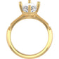 Custom Order - 18k Gold Milgrain Solitaire with Milgrain Edges center Lab Diamond Center