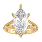 Custom Order - 18k Gold Milgrain Solitaire with Milgrain Edges center Lab Diamond Center