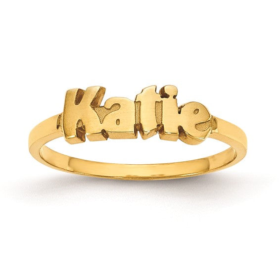 14k Gold Personalized Name Ring - Made to Order up to 9 letters