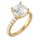 14k Yellow Gold Custom Setting with 1.57 Carat Round Cut Lab Diamond - Cert GCal 340960231