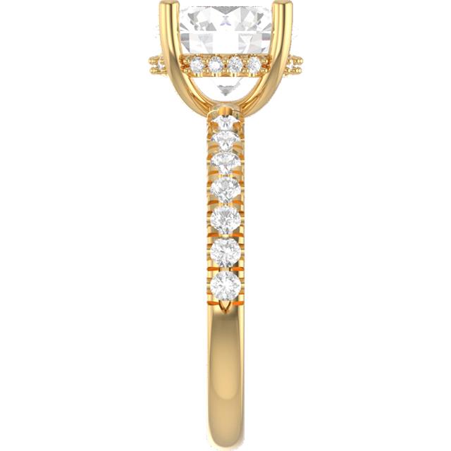 14k Yellow Gold Custom Setting with 1.57 Carat Round Cut Lab Diamond - Cert GCal 340960231