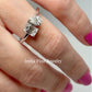 1.00 Carat Pear and Emerald Cut Lab Diamond Ring, 14k White Gold