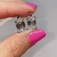 Size .50 - 3.00 Carat Emerald Cut Lab Diamond Solitaire Pendant in 14k White Gold