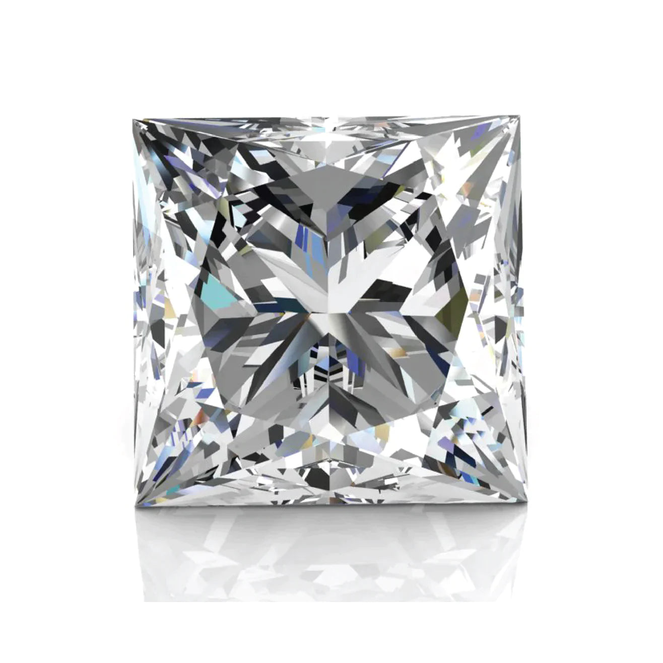 1.25 Lab Grown Princess Cut Diamond , Color D , Clarity VS1 - IGI LG593371822 - TRIPLE EXCELLENT