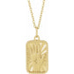 14K Yellow Gold Hamsa Hand Tarot 16-18" Necklace