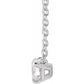 14K White Gold Floating 1/5 CTW Natural Diamond Solitaire 16-18" Necklace