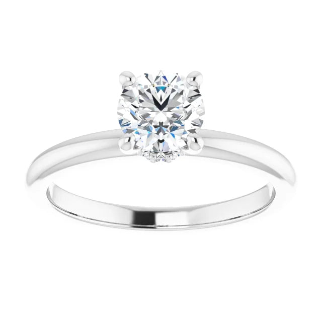 .70 Carat Round Diamond Color D, Clarity VS1 Solitaire Engagement Ring in 14k White Gold