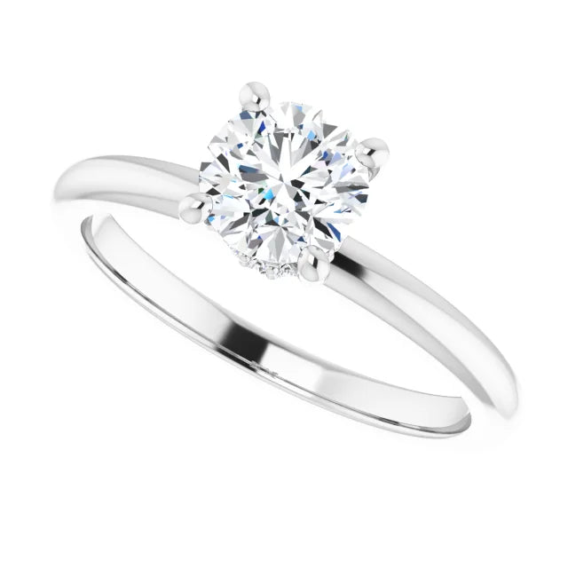.70 Carat Round Diamond Color D, Clarity VS1 Solitaire Engagement Ring in 14k White Gold