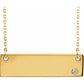 14K Gold .03 CT Diamond Bar Personalized Jewelry