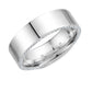 CrownRing Collection - 14k White Gold 7.5 mm Polished Band with Diamond walls.