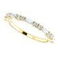 14K Gold 1/4 CTW Baguette Diamond Wedding or Stackable Ring