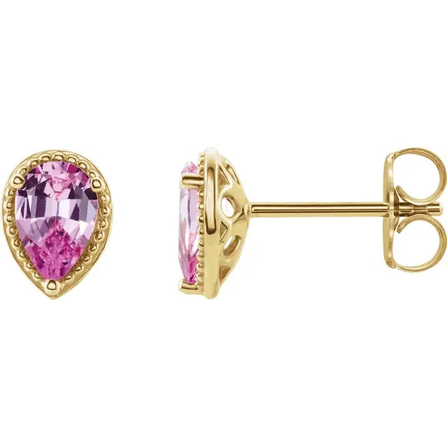 Pink Sapphire Stud Earring are the color of the year