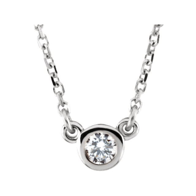 Heart Shape Diamond Bezel Necklace - Zoe Lev Jewelry