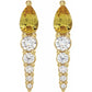 14K Yellow Gold Natural Citrine & 1/4 CTW Natural Diamond Earrings