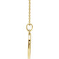 New 14K Yellow 1/5 CTW Diamond Engravable, comes with adjustable 14k gold 16-18" Necklace