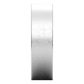 14k White gold Wedding Band with Ice Finish , width 6 millimeters