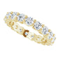 14K Gold 3 mm Round 1 3/4 carat Natural Diamond Eternity Band, Ring Size 7