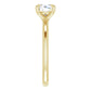 1.50 Carat Round Cut Lab Diamond Engagement Rings, Metal 18k Yellow Gold, Color F, Clarity VVS2, Triple EXCELLENT