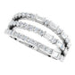 14K White 7/8 CTW Natural Diamond Stacked Ring