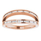 14k Rose Gold 1/3 CTW Natural Diamond Ring with Negative Space