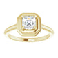 .60 Carat Asscher Cut Diamond Color E, Clarity VS2 Solitaire Engagement Ring in 14k Rose and White Gold