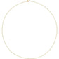 14K Yellow Gold 1 mm Diamond-Cut Cable,  16-18" Chain Adjustable