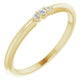 14K Yellow GOld .03 CTW Diamond Wedding Band or Stackable Ring