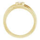 Customizable Collection : .25 Carat Round Cut Lab Diamond Split Shank Ring, 14k Yellow Gold - MADE TO ORDER