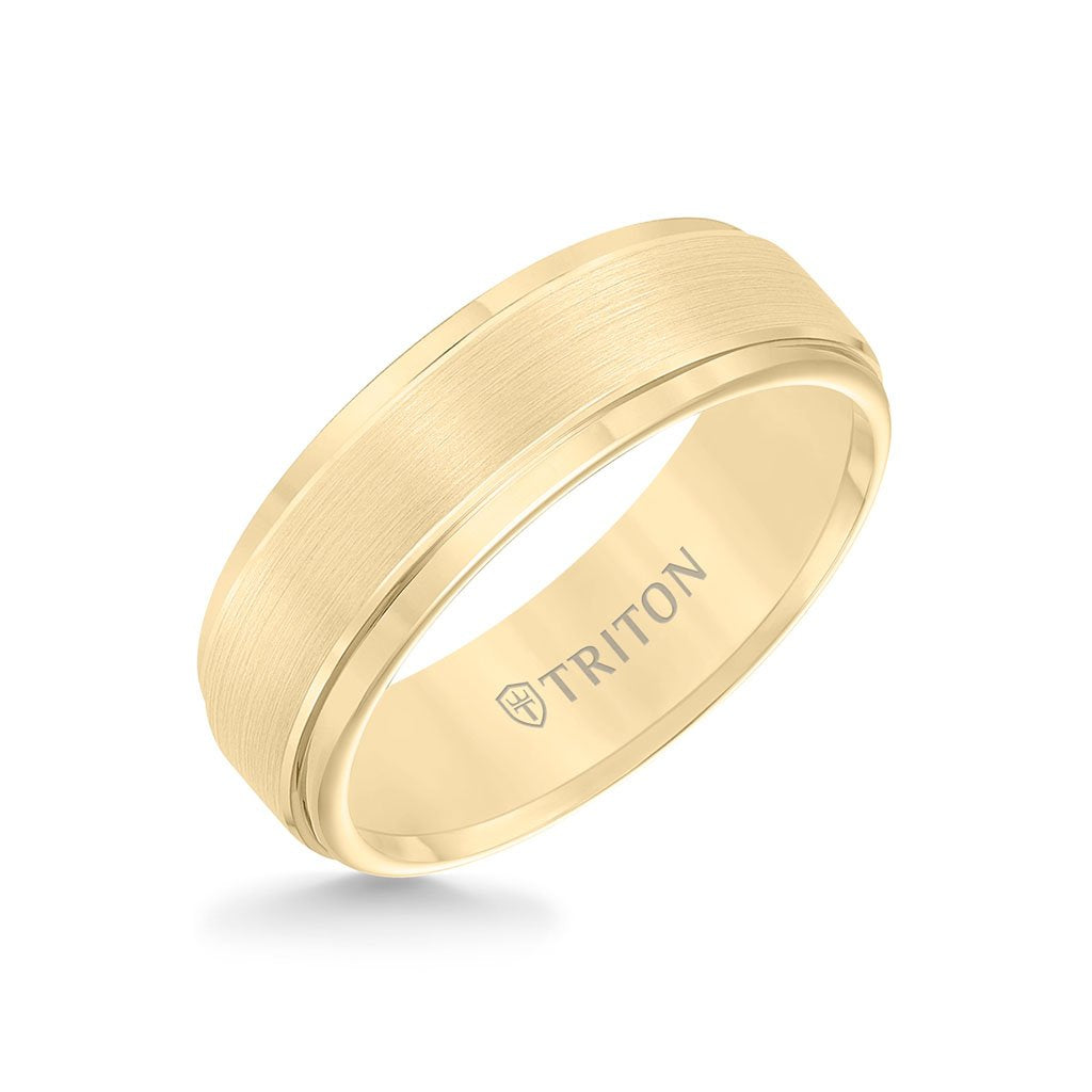 7mm Triton Rose & Gold Plated Tungsten Step Edge