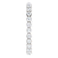 14K Gold 2 mm 3/4 Carat Natural Diamond Shared Prong Eternity Band, Ring Size 5-7