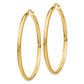 14K Yellow Gold Polished Hoop Earrings, Size 2 inches