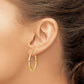 14k Yellow Gold Beaded Hoop Earrings