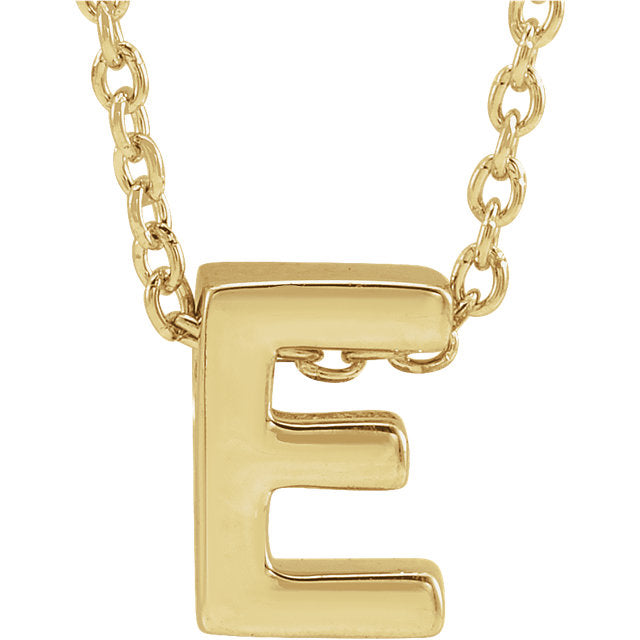 14K Gold Italy Block hot Letter