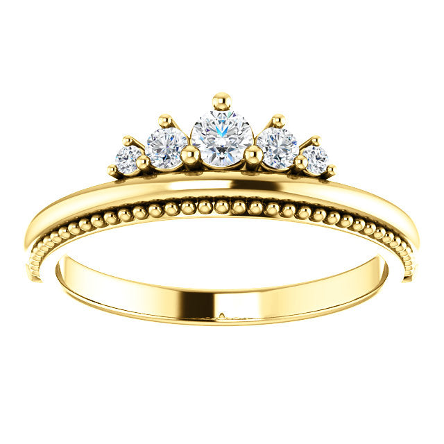 14K Gold 1/5 CTW Diamond Stackable Diamond Ring