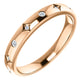 14k Gold Vintage Inspired 1/10 Diamond Band