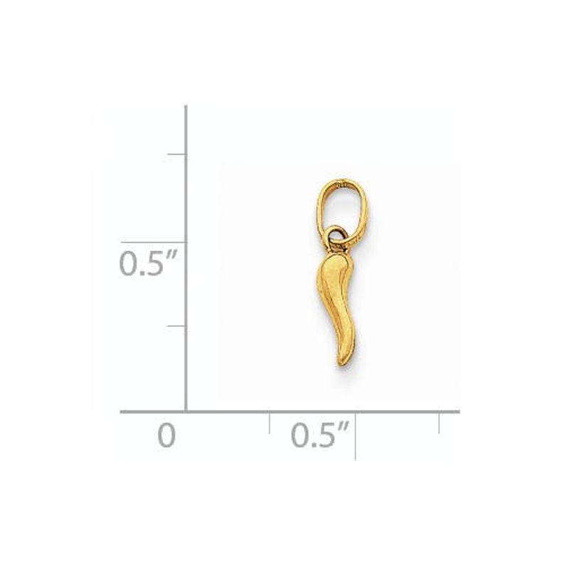 Small 14K Gold Italian Horn Stud Earrings