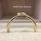 14K Yellow Gold Eye of Providence Stackable Ring - Ring Size 7